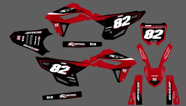 Kit déco semi perso - Honda - Red Black – Image 2
