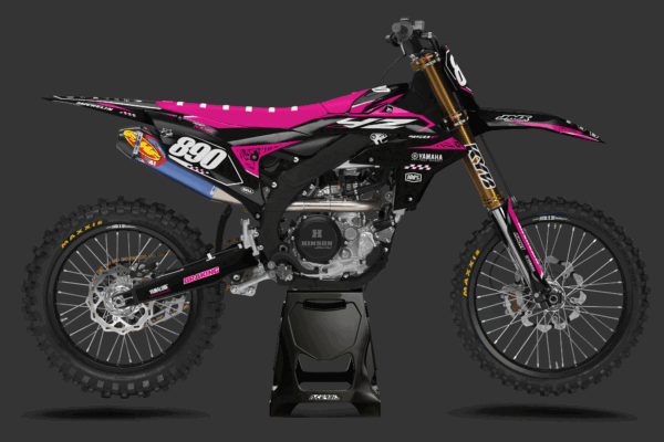 Kit déco semi perso - Yamaha - ZEBRA - black - pink